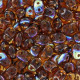 SuperDuo Beads 2.5x5mm Smoky Topaz AB